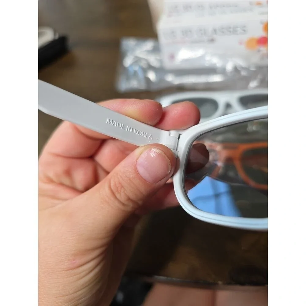 LG AG-F210 Cinema 3D Glasses‎ Black lot of 3 New White Orange
